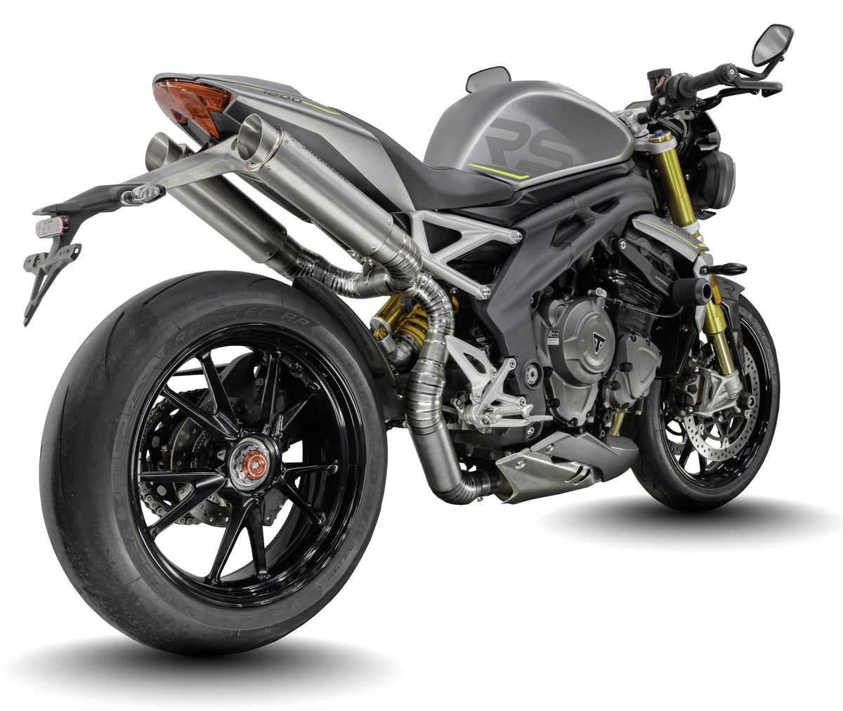 Triumph Speed Triple 1200 RS & RX 2025-2026 GP-R1L slip-on exhaust (Under-Seat System)  Pro-Race exhaust systems