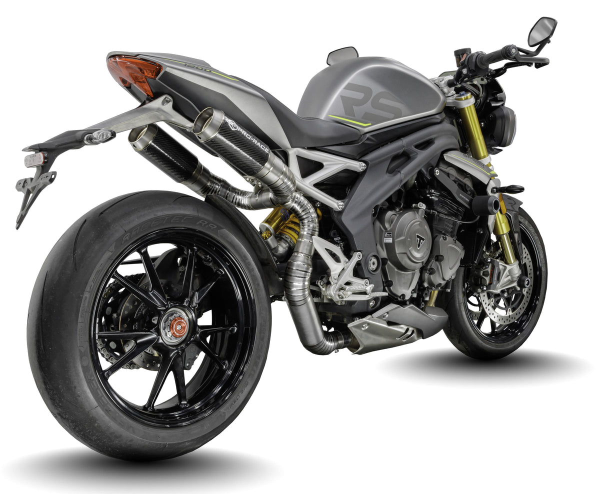 Triumph Speed Triple 1200 RS & RX 2025-2026 GP-R2 slip-on exhaust (Under-Seat System)  Pro-Race exhaust systems