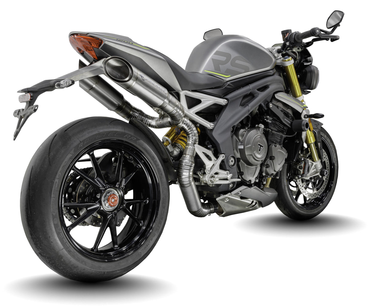 Triumph Speed Triple 1200 RS & RX 2025-2026 GP-R4 slip-on exhaust (Under-Seat System)  Pro-Race exhaust systems