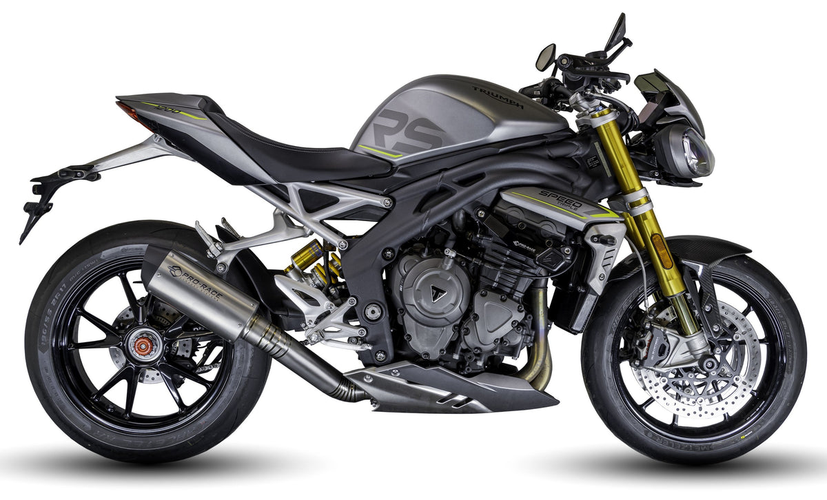 Triumph Speed Triple 1200 RS & RX 2025-2026 EVO-X Titanium slip-on exhaust  Pro-Race exhaust systems