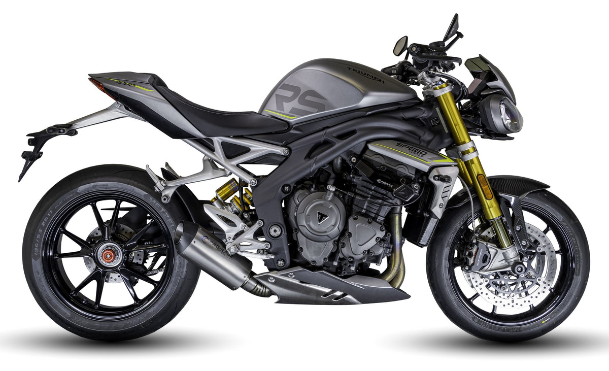 Triumph Speed Triple 1200 RS & RX 2025-2026 EVO-X Titanium slip-on exhaust (Low Mount)  Pro-Race exhaust systems